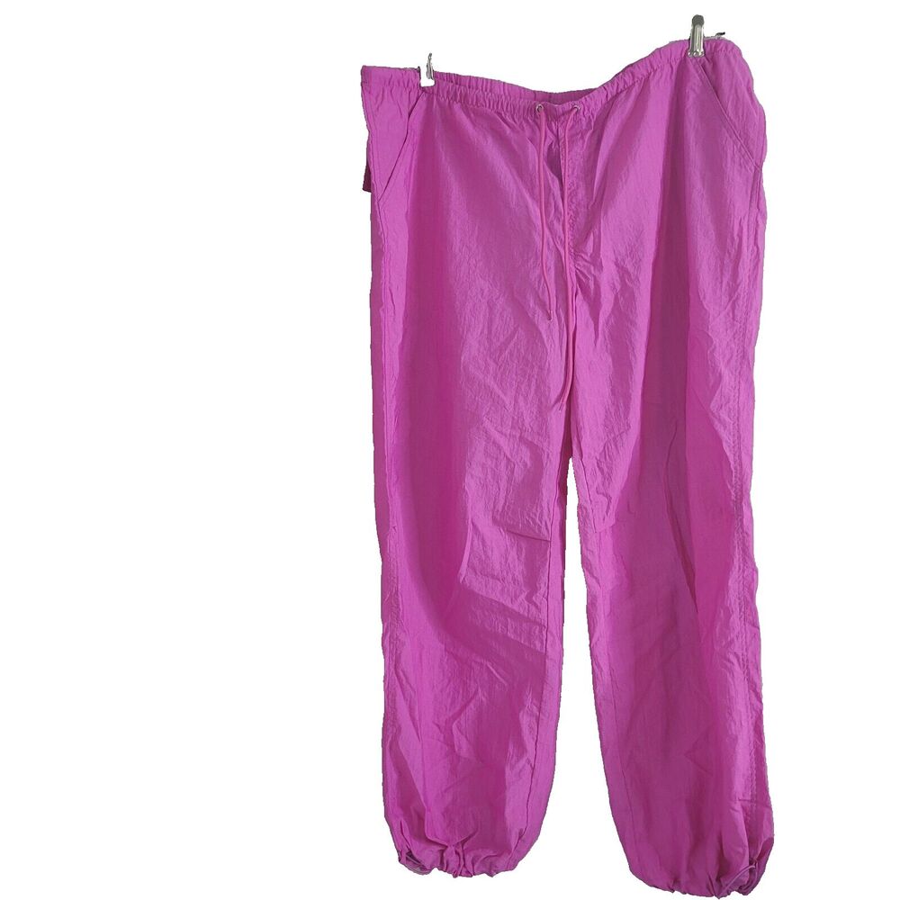 Topshop size 8-10 windbreaker pants women athletic casual lightweight drawstring